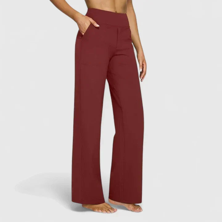 Stretch Wide-Leg Trousers