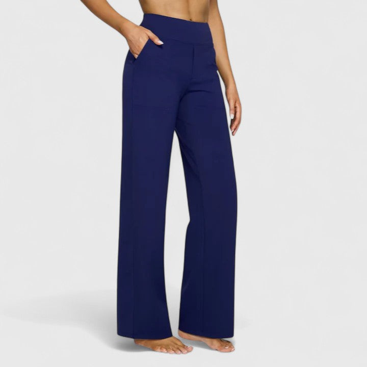 High-Waist Wide-Leg Trousers