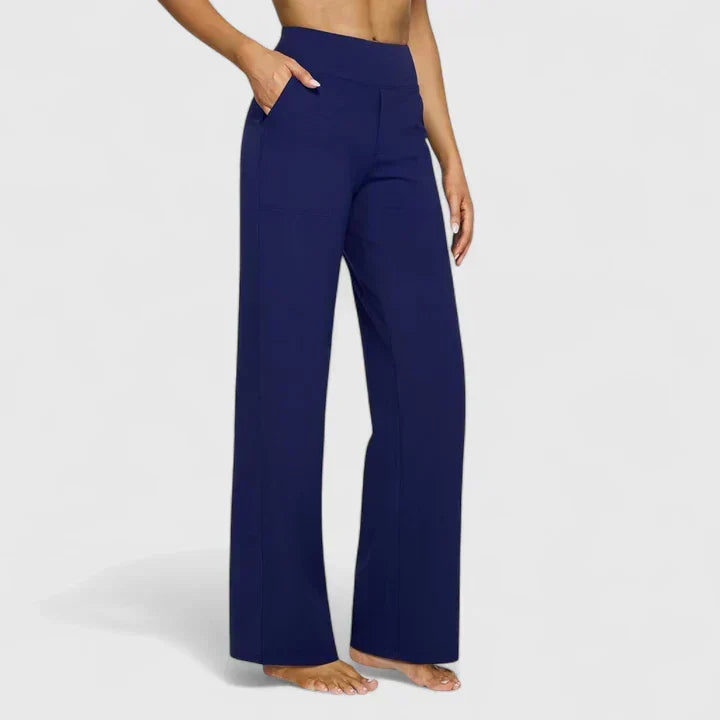 Stretch Wide-Leg Trousers