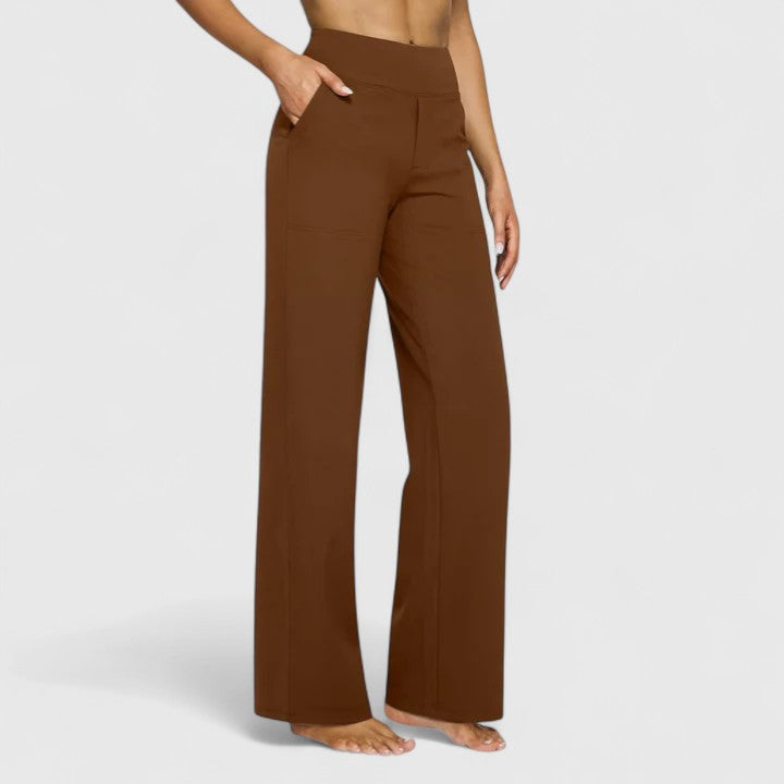 High-Waist Wide-Leg Trousers