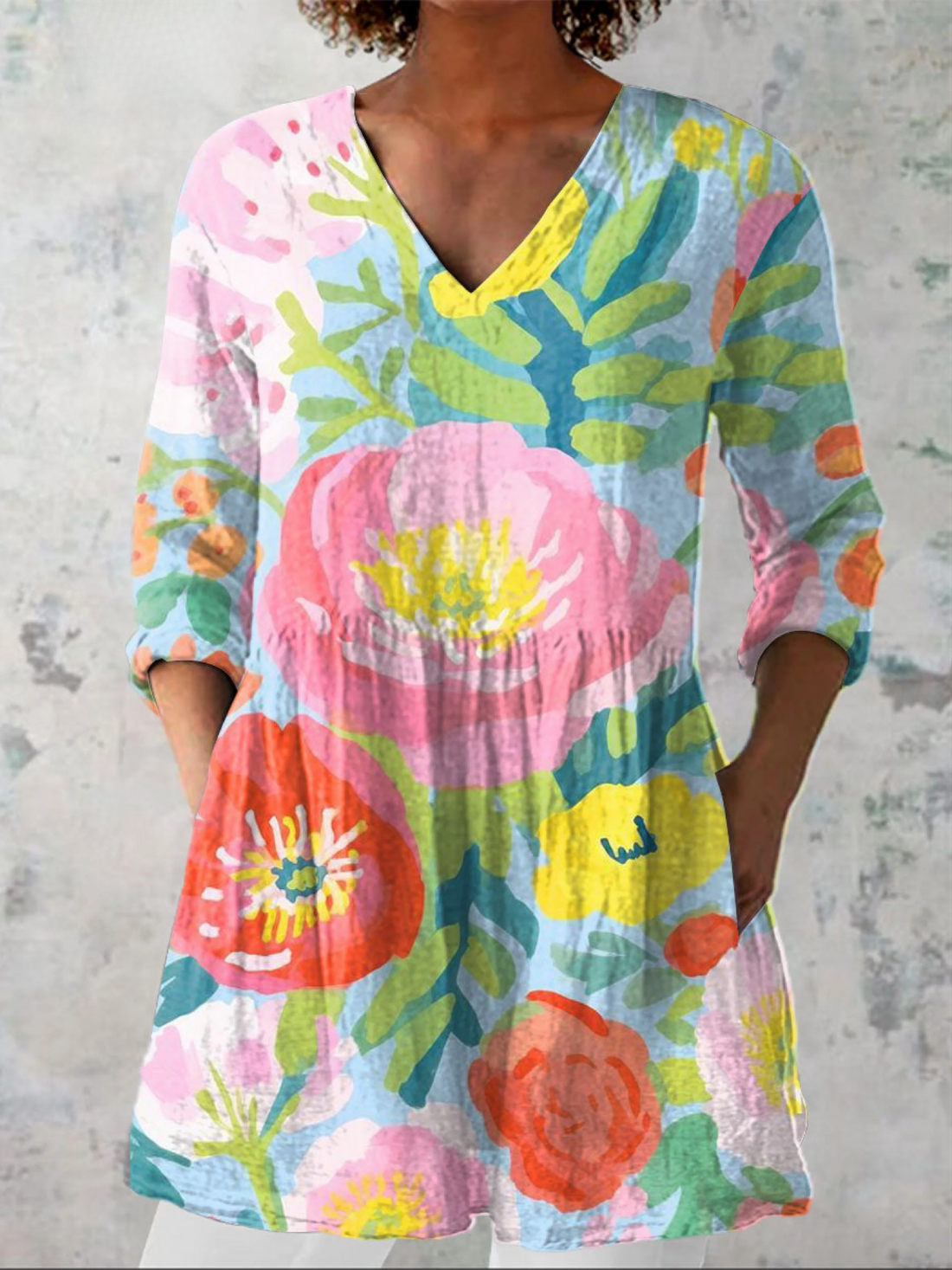 Watercolour Flower Blouse