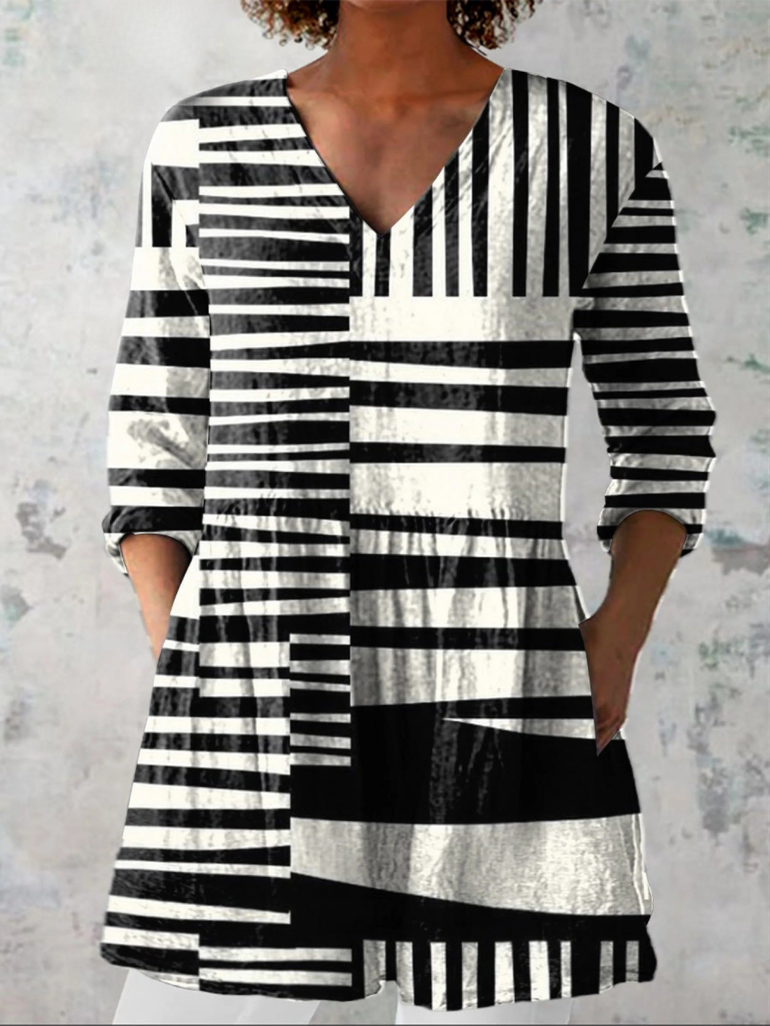 Black & White Stripe Blouse