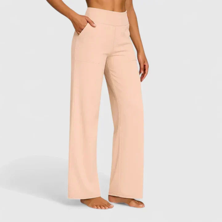 Stretch Wide-Leg Trousers