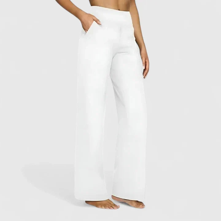 Stretch Wide-Leg Trousers