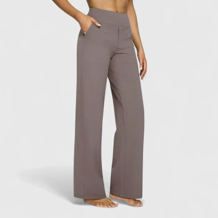 Stretch Wide-Leg Trousers