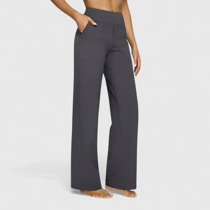Stretch Wide-Leg Trousers
