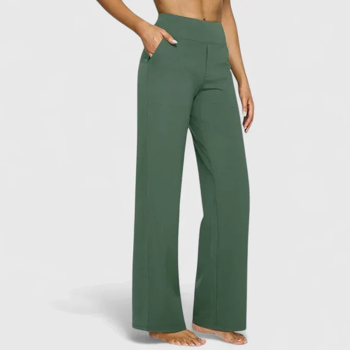 Stretch Wide-Leg Trousers