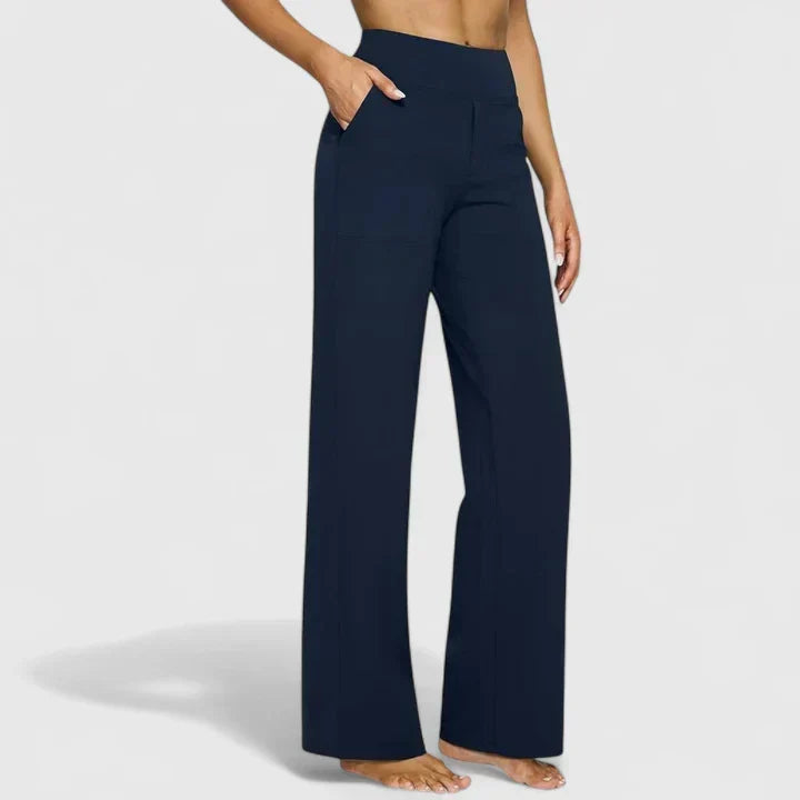 Stretch Wide-Leg Trousers