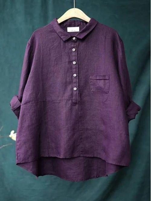Linen-Look Pocket Shirt