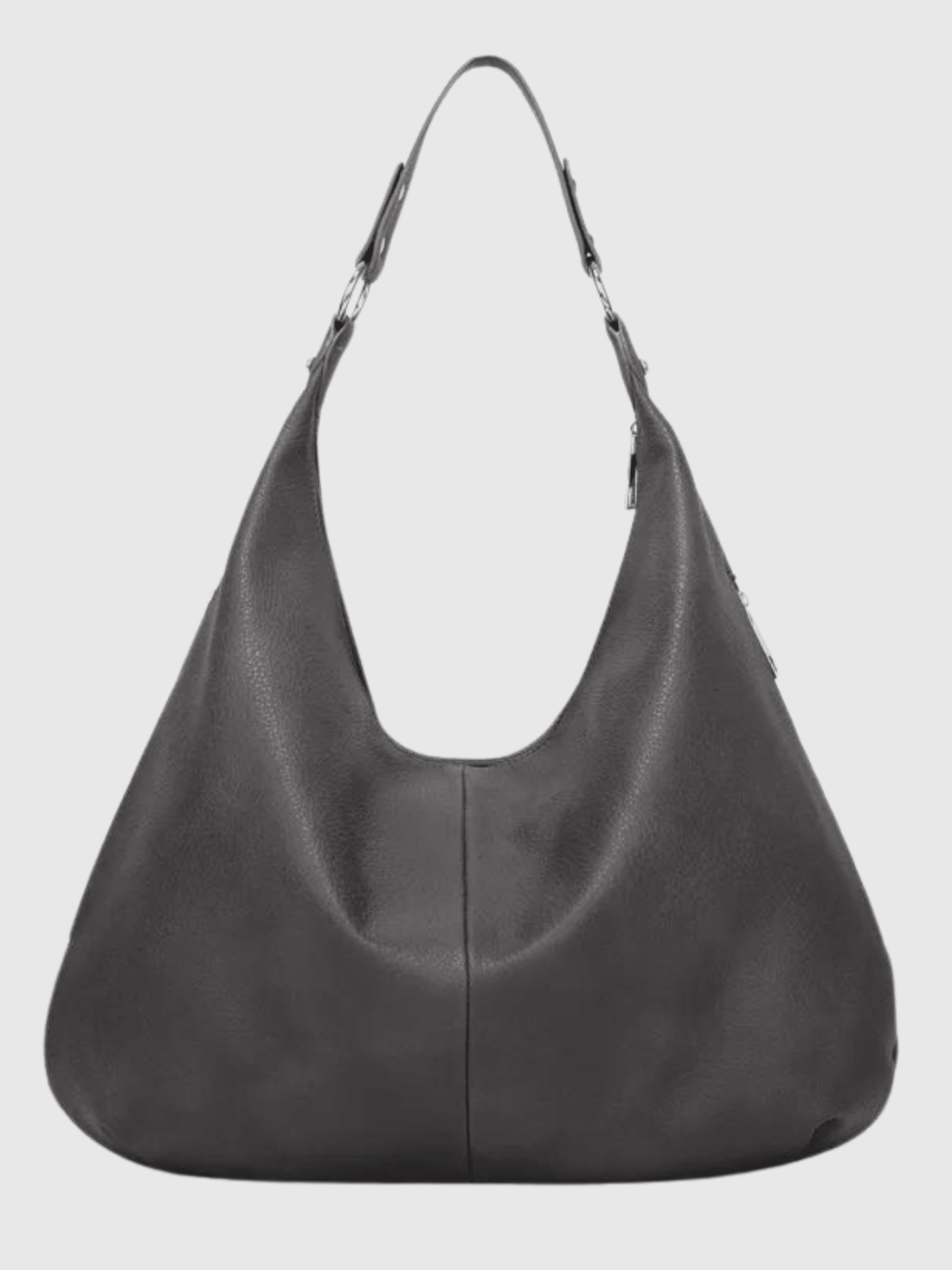 Leather-Look Hobo Shoulder Bag