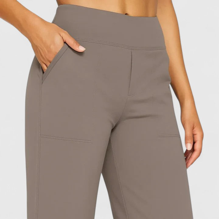 High-Waist Wide-Leg Trousers