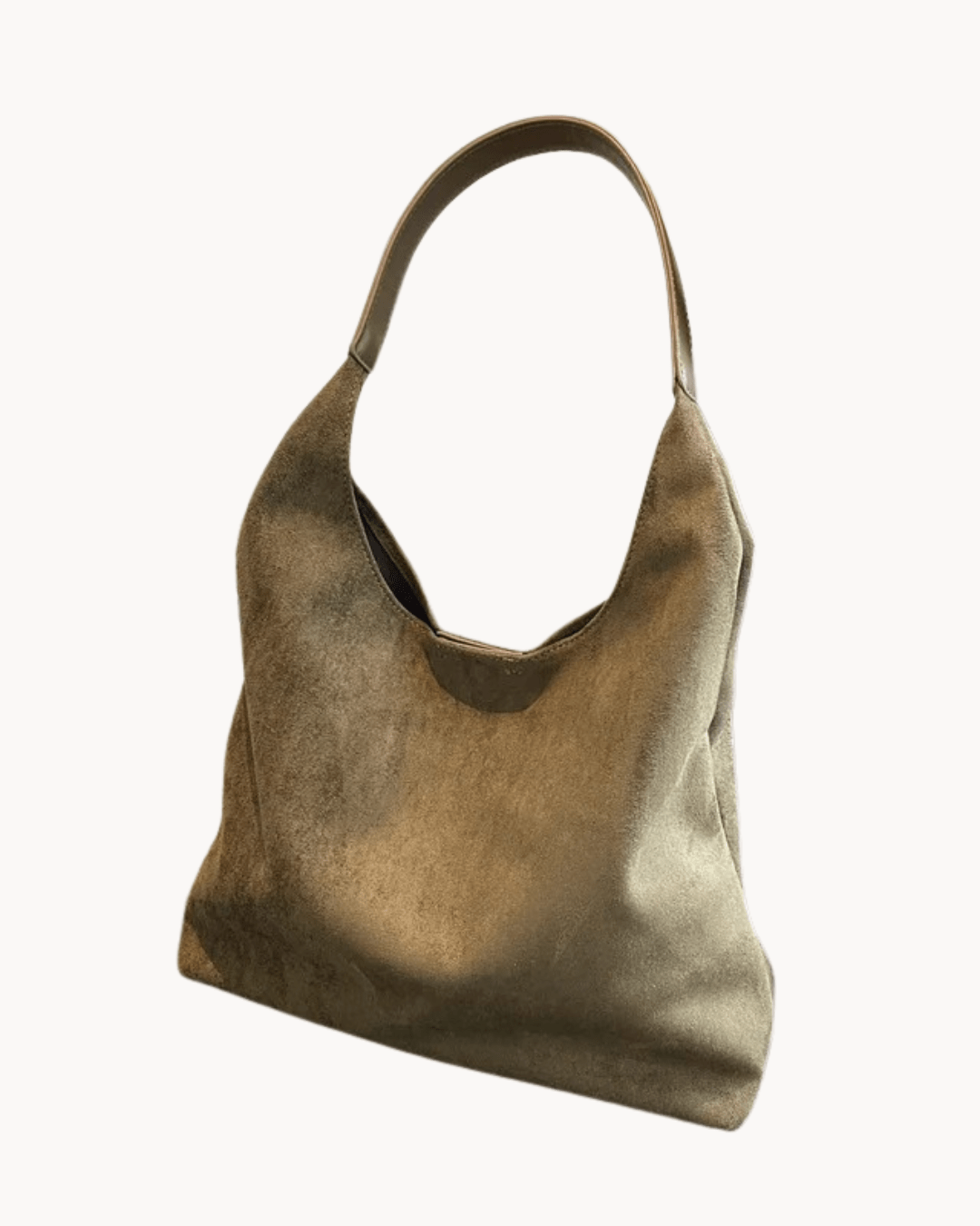 Suede-Look Hobo Bag