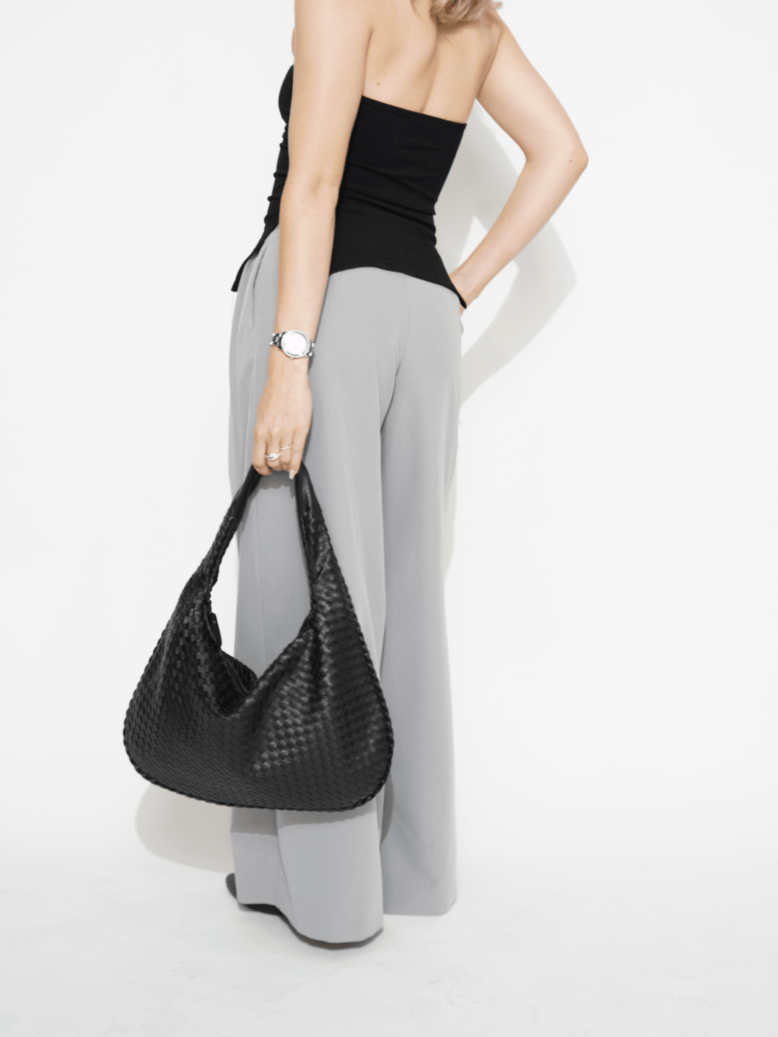 Woven Hobo Shoulder Bag