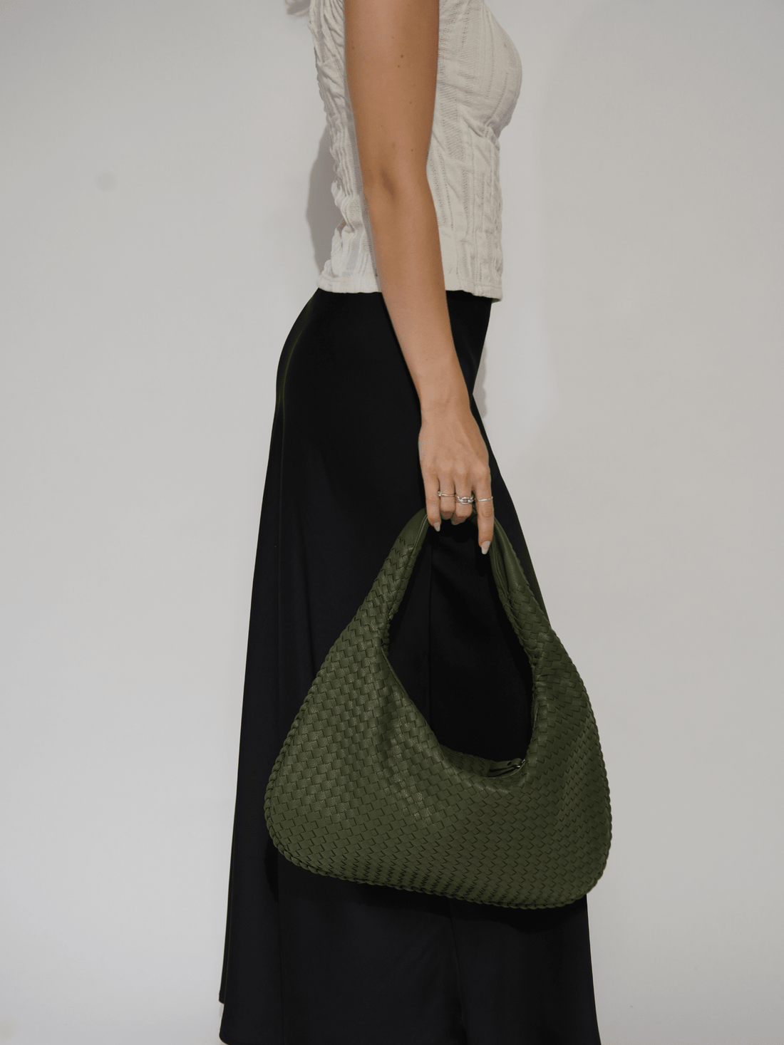 Woven Hobo Shoulder Bag