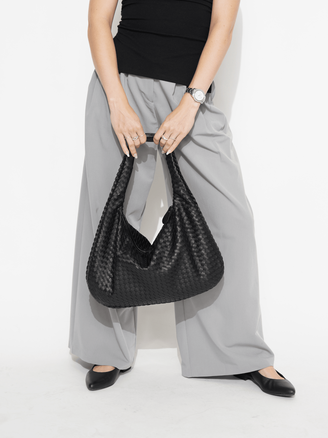 Woven Hobo Shoulder Bag