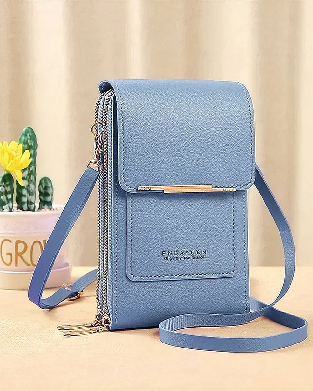 Touchscreen Phone Crossbody Bag – Blue