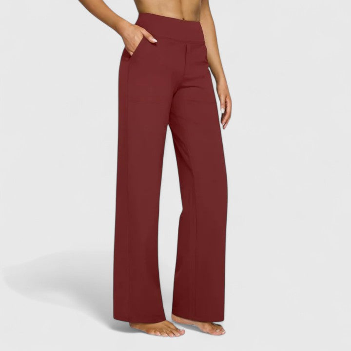 High-Waist Wide-Leg Trousers