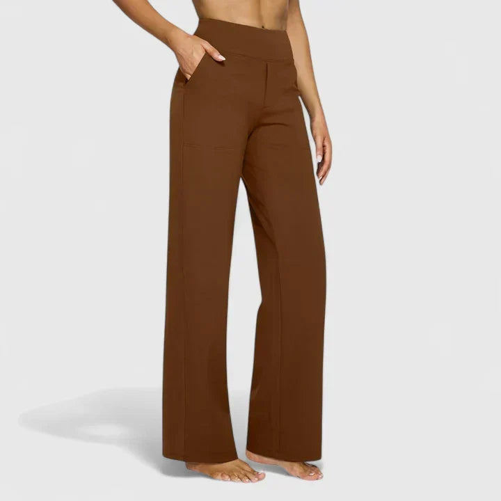 Stretch Wide-Leg Trousers