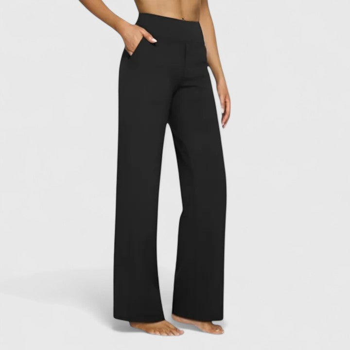 High-Waist Wide-Leg Trousers