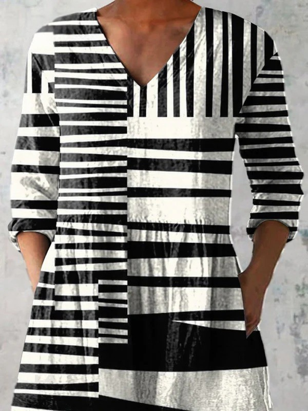 Black & White Stripe Blouse