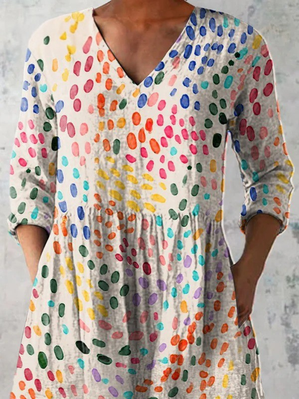Confetti Dot Print Blouse