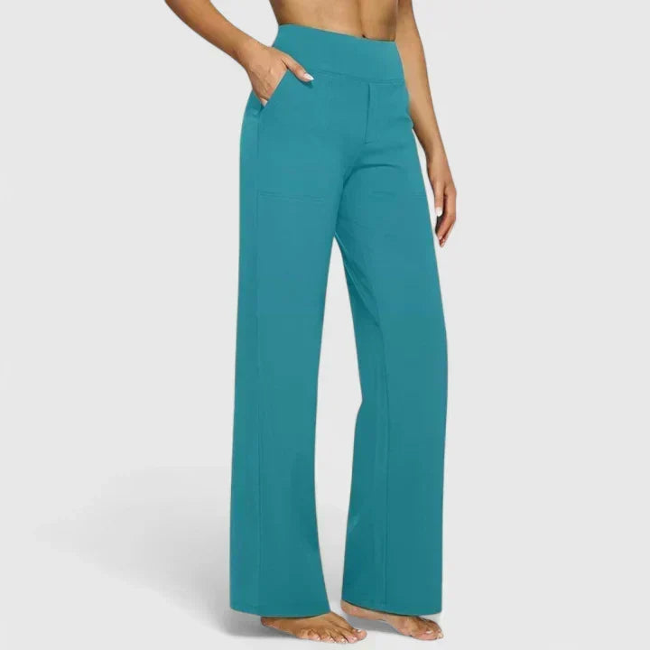 Stretch Wide-Leg Trousers