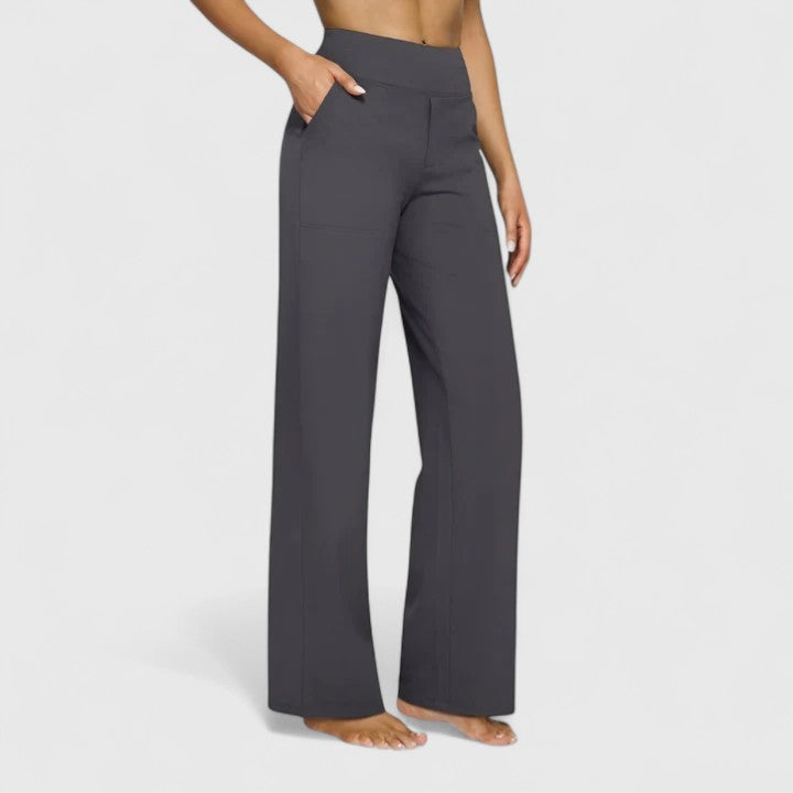 High-Waist Wide-Leg Trousers