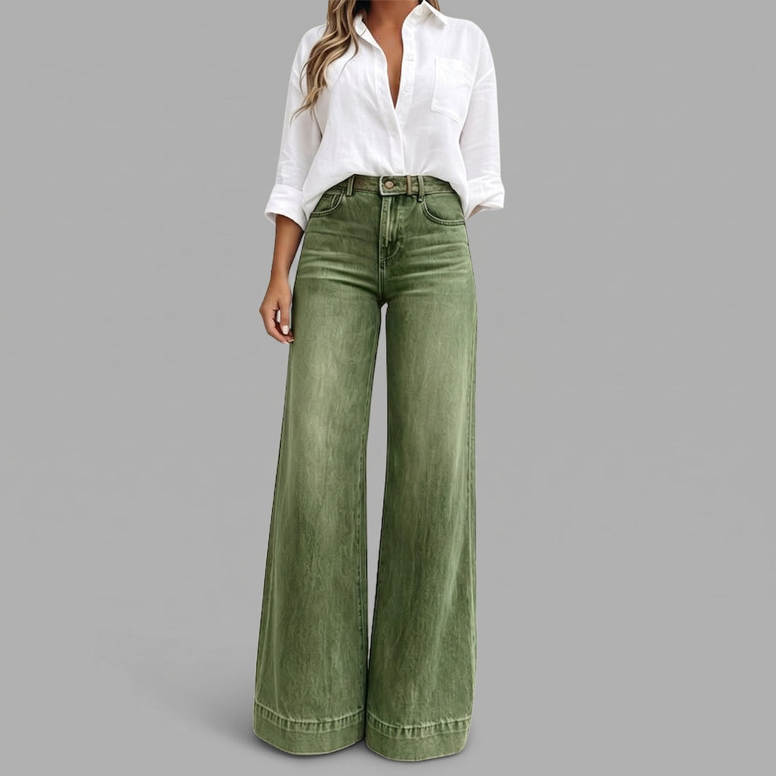 High-Waist Wide-Leg Jeans