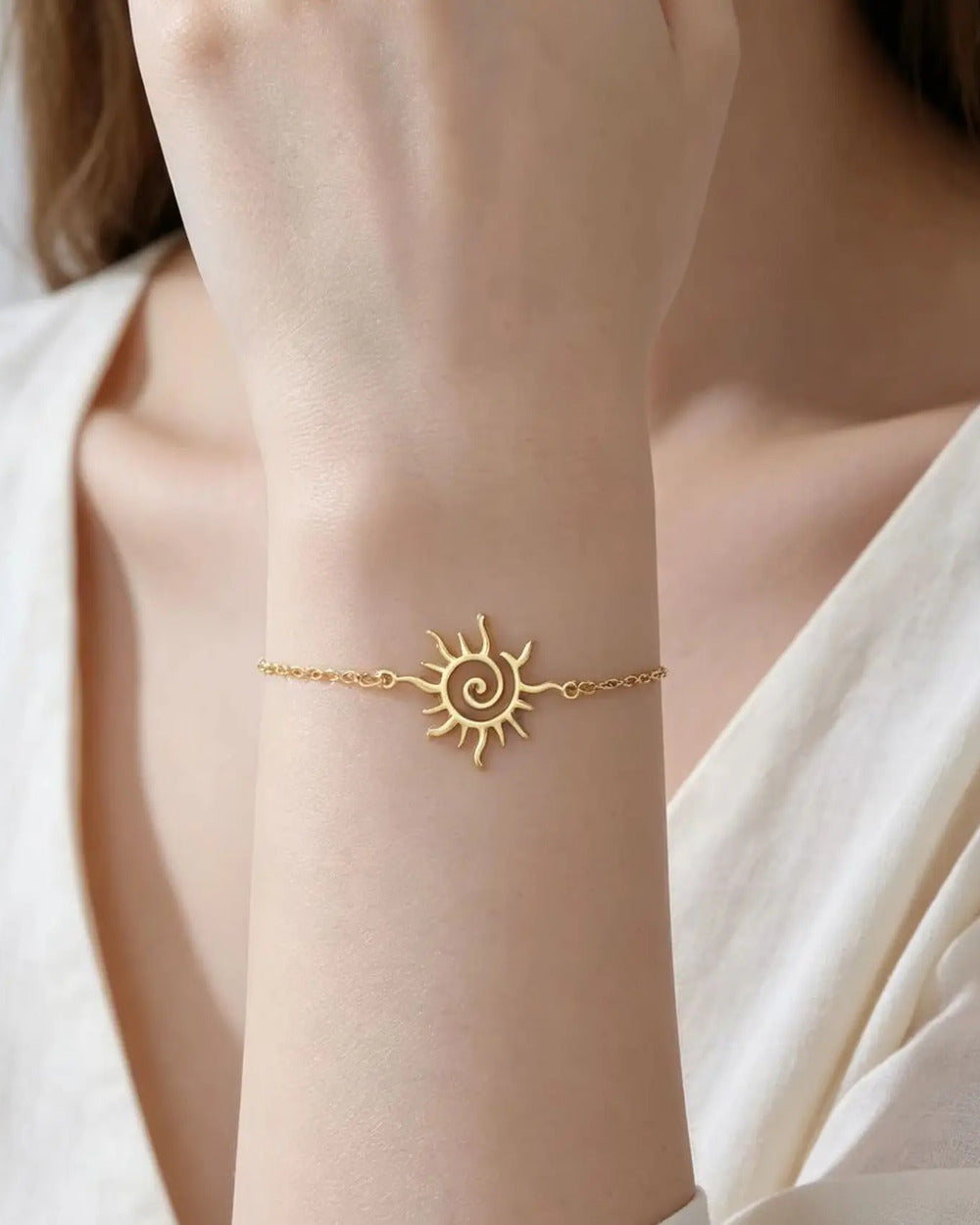 Sunburst Gold Set Bracelet