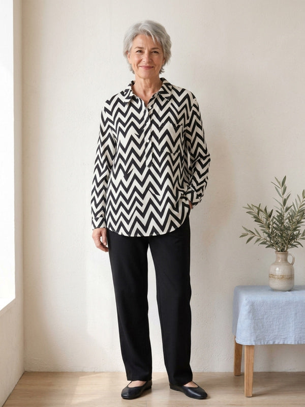 Black & White Zigzag Shirt