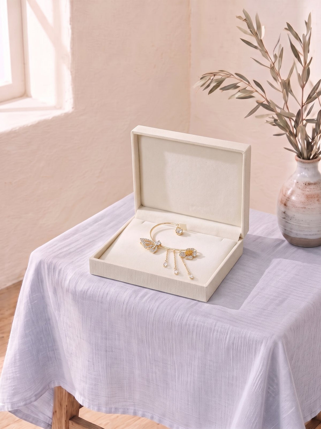 Butterfly Tassel Ear Cuff in Gold