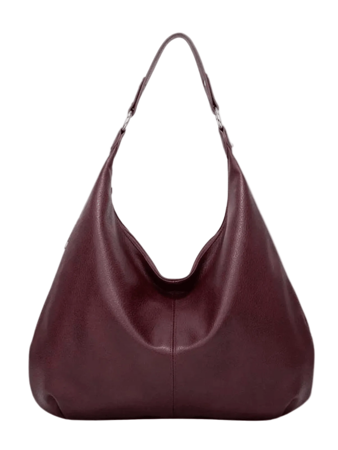 Leather-Look Hobo Shoulder Bag