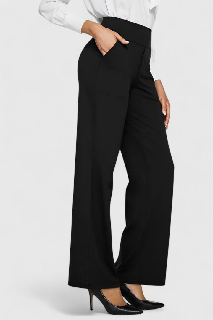High-Waist Wide-Leg Trousers