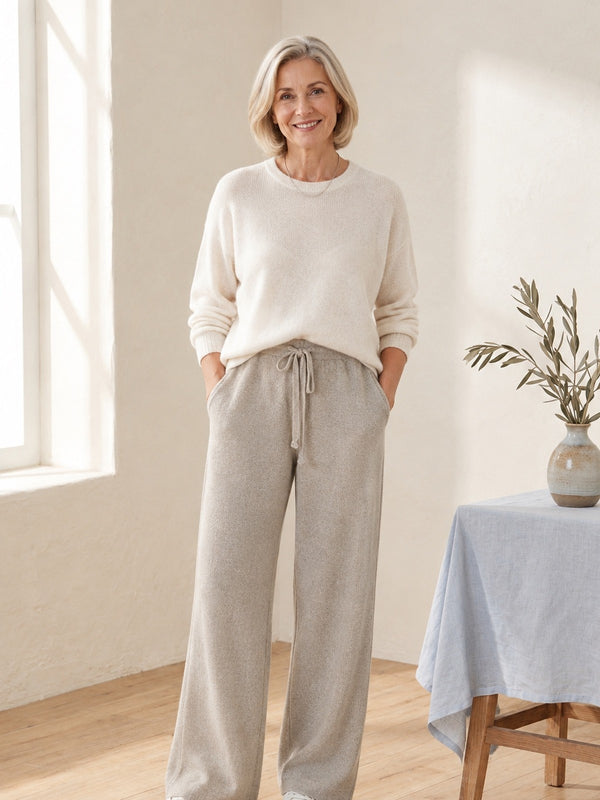 Knitted Wide-Leg Trousers