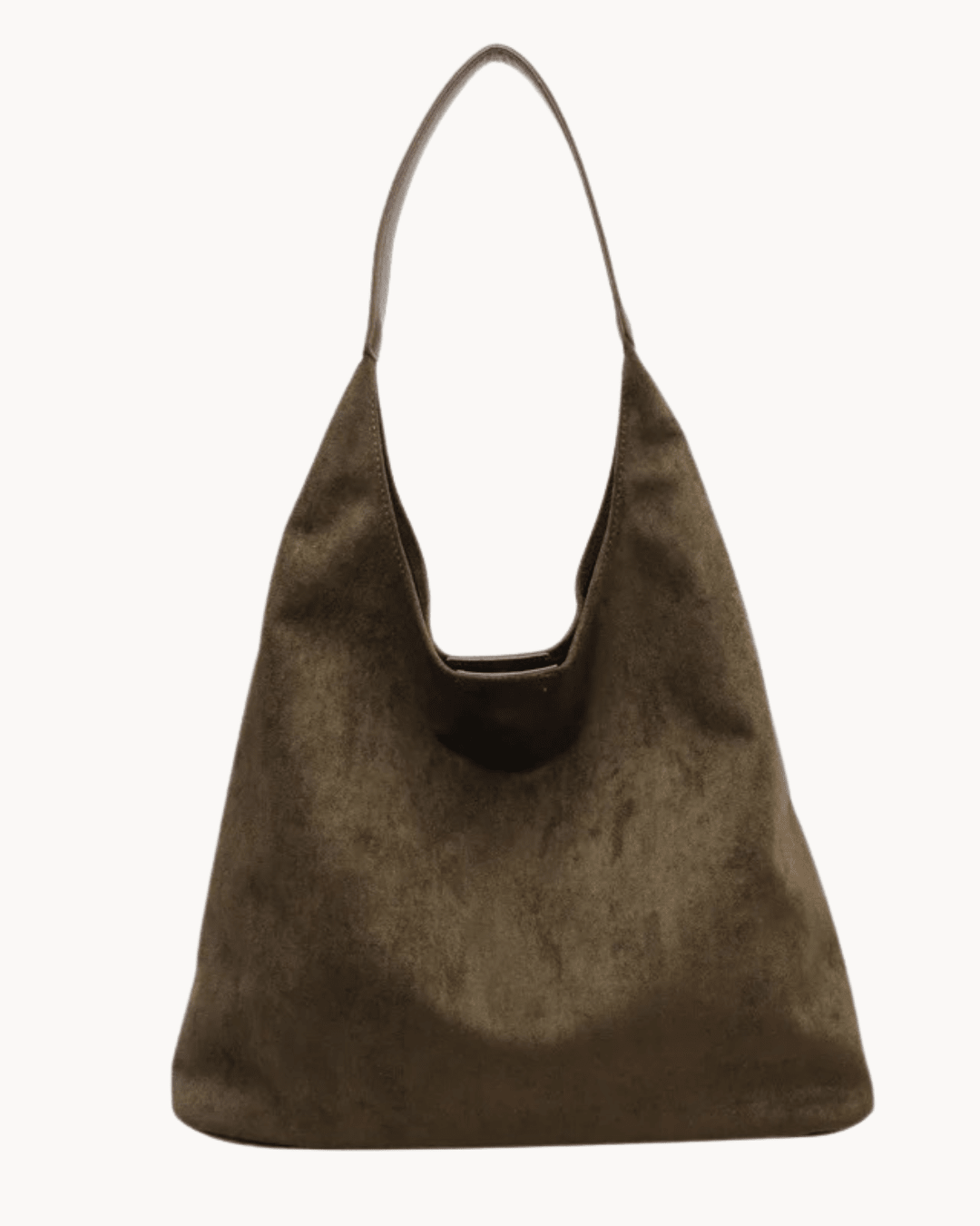 Suede-Look Hobo Bag