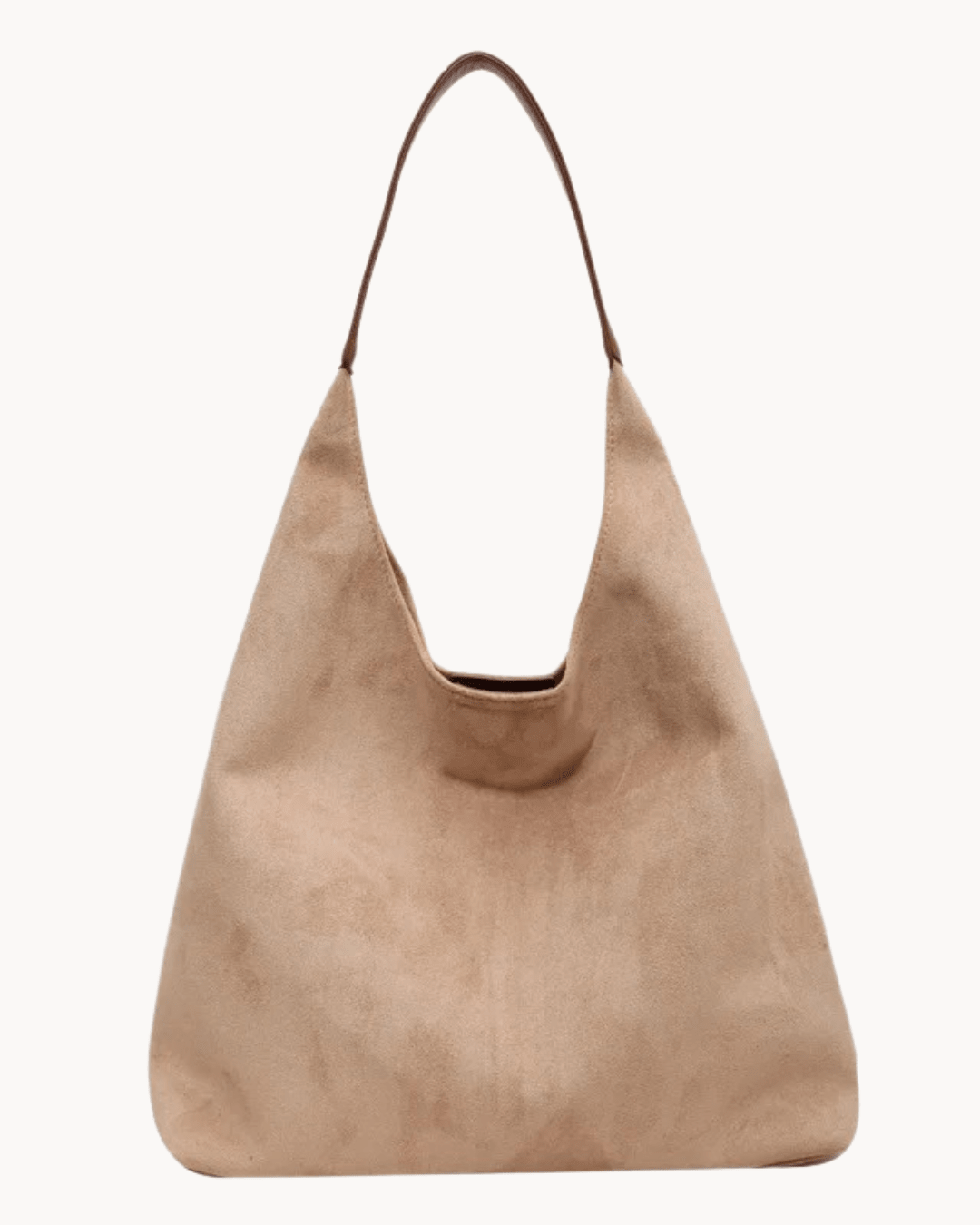 Suede-Look Hobo Bag