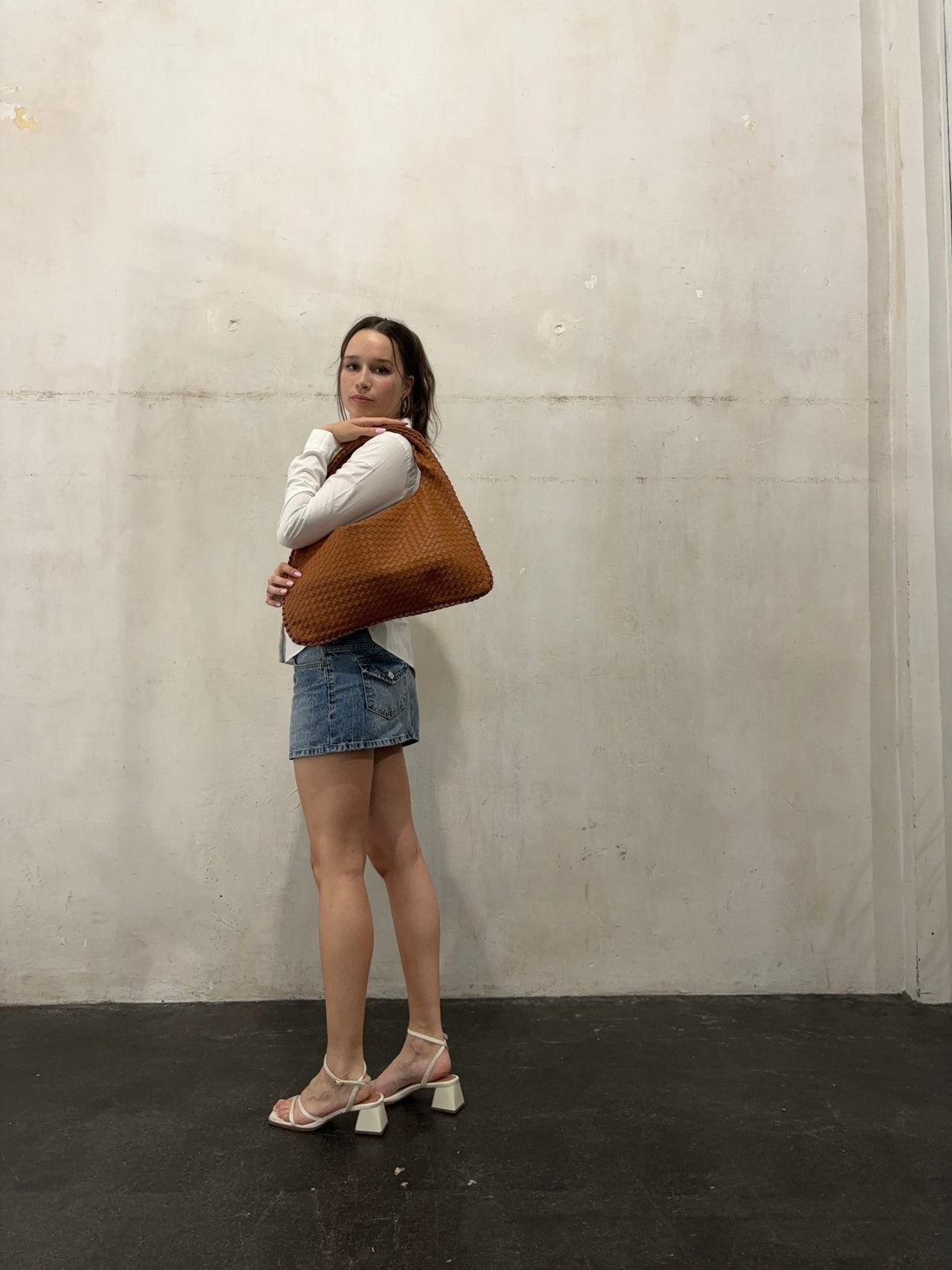 Woven Hobo Shoulder Bag