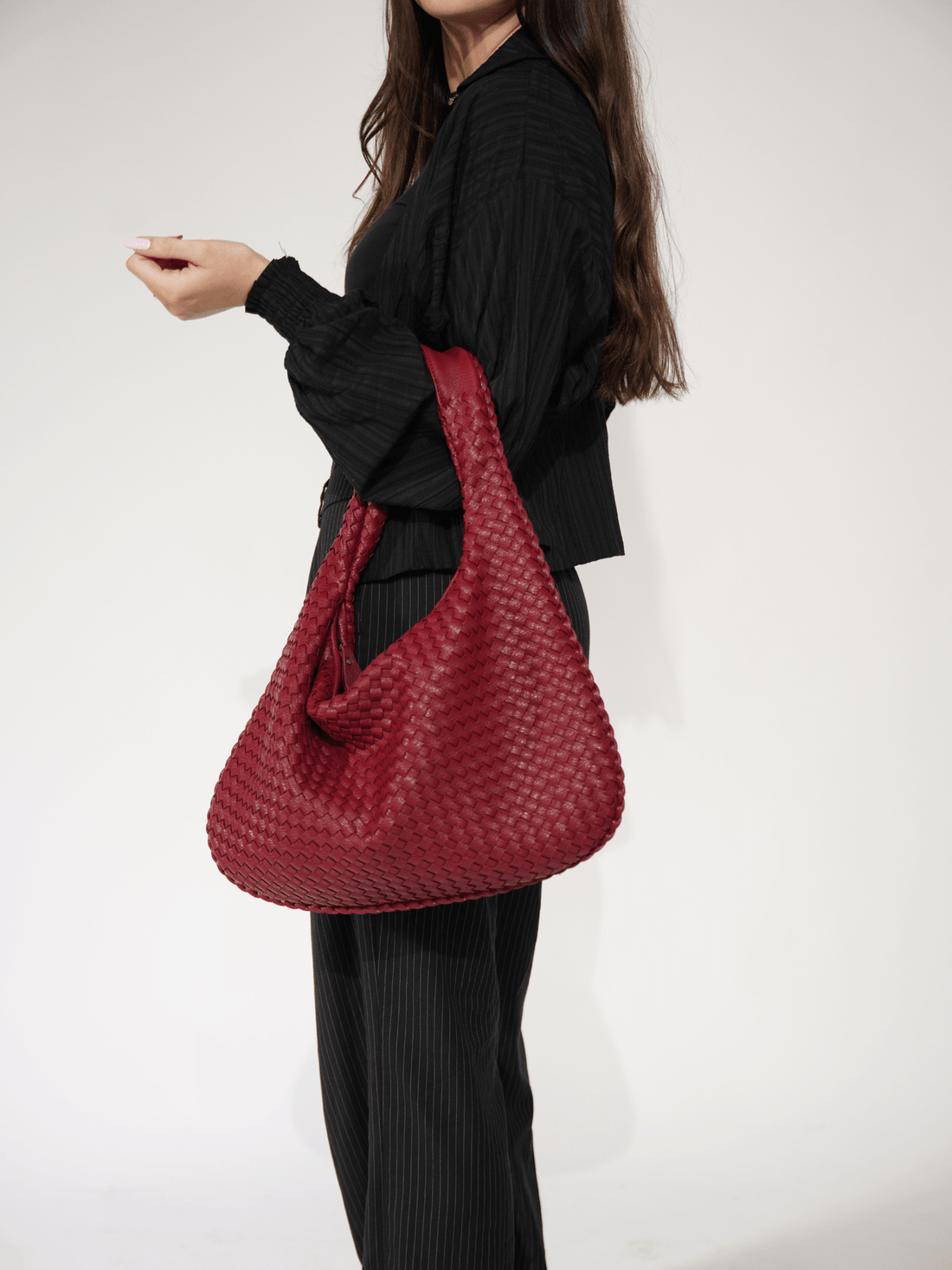 Woven Hobo Shoulder Bag