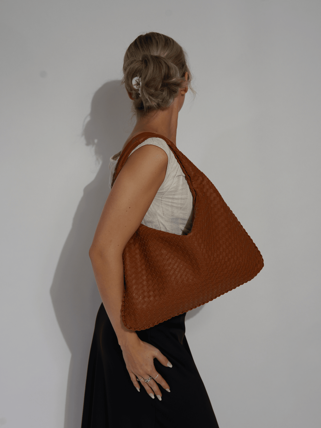 Woven Hobo Shoulder Bag