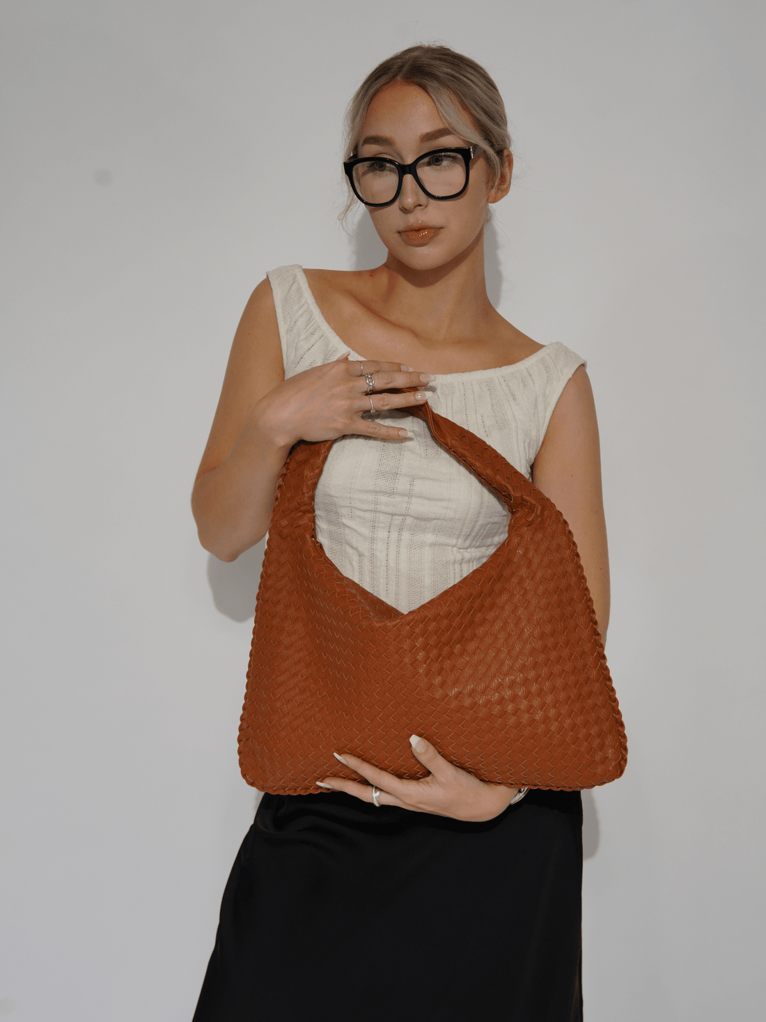 Woven Hobo Shoulder Bag