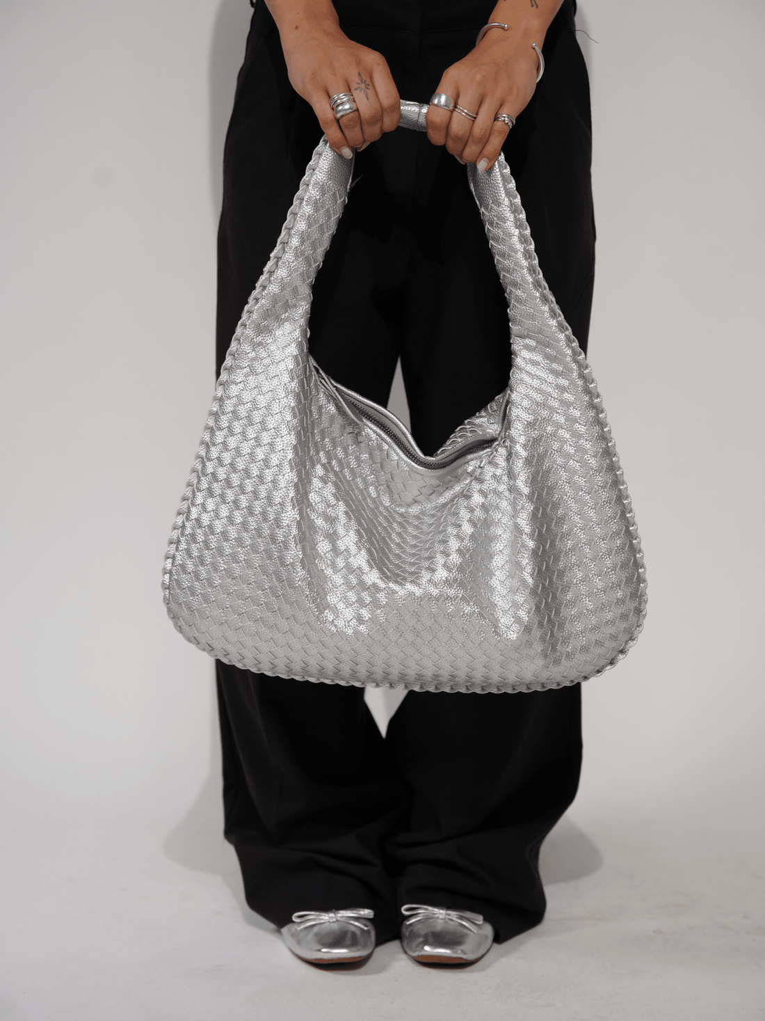 Woven Hobo Shoulder Bag