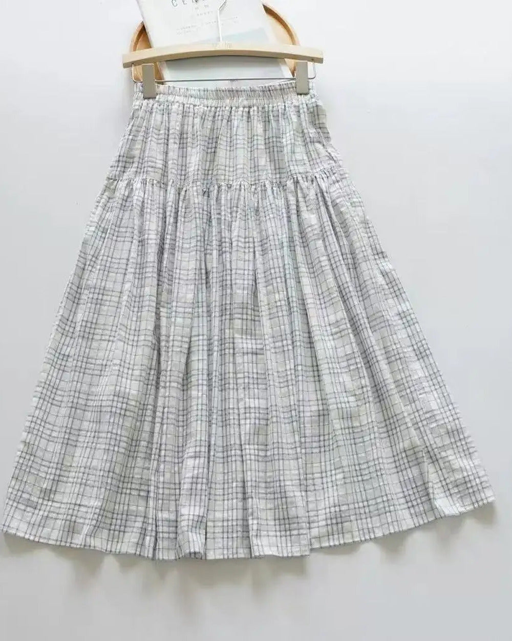 Plaid Maxi Tiered Skirt